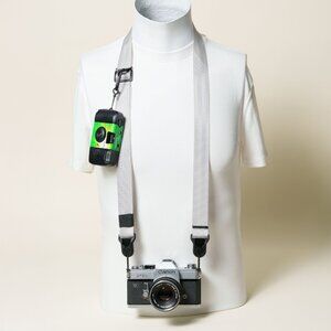 SILVER Adjustable Camera Neck Strap  w/ Peak Design Anchors 1.25" wide EXCLUSIVE